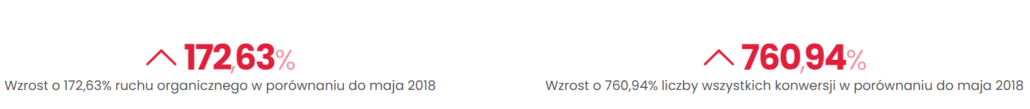 Wyniki case study w postaci liczb
