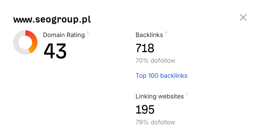 Zdj 8. Darmowy DR Checker od Ahrefs.