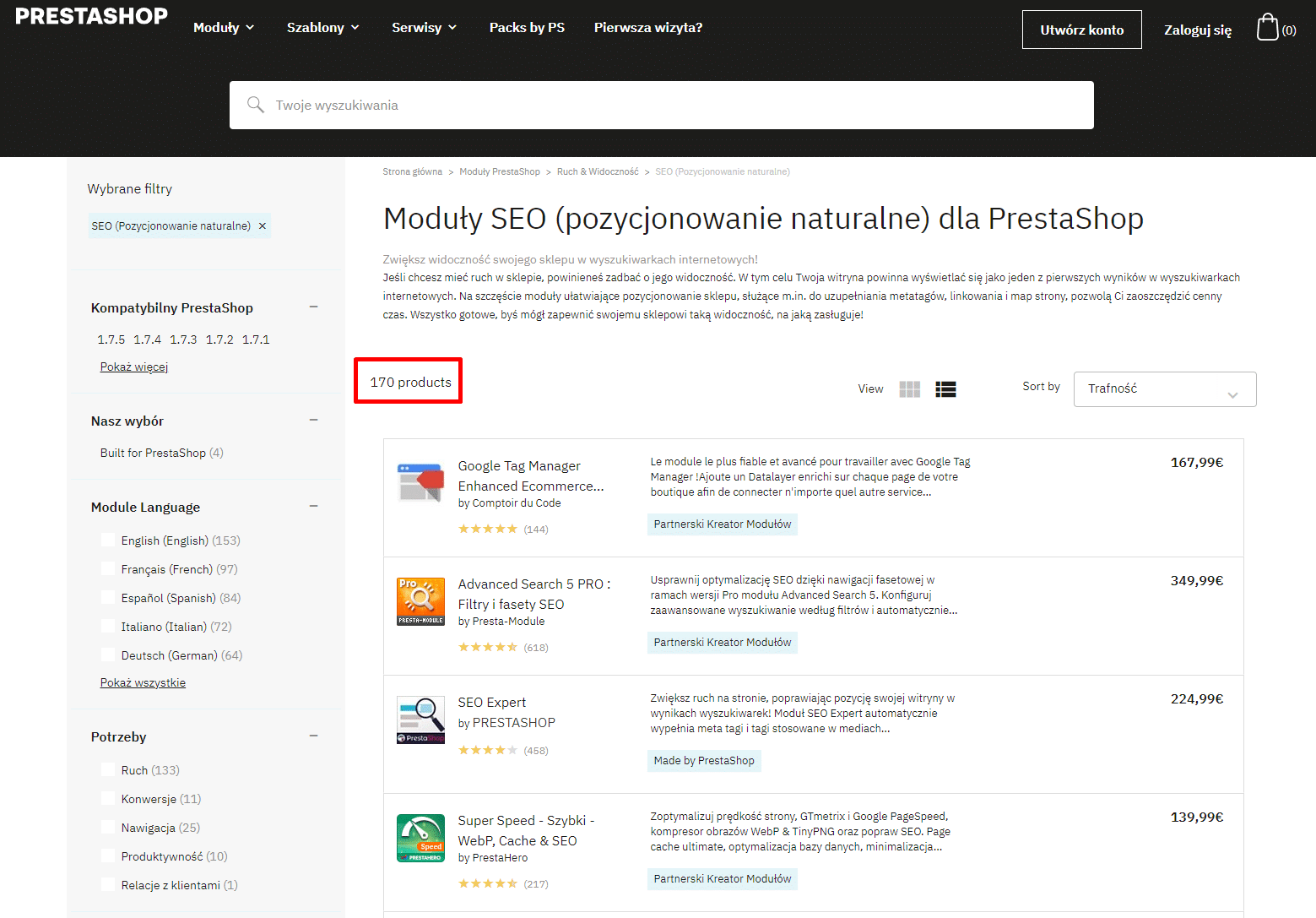 Zdj 10. Moduły SEO do PrestaShop – ponad 170 pluginów SEO.