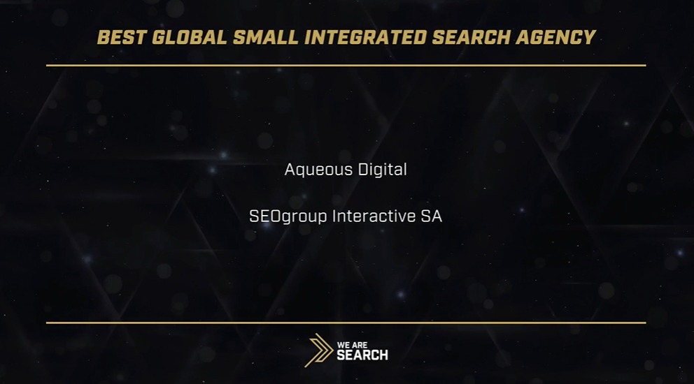BEST GLOBAL SAMLL INTEGRATED SEARCH AGENCY w konkursie Global Search Awards 2021