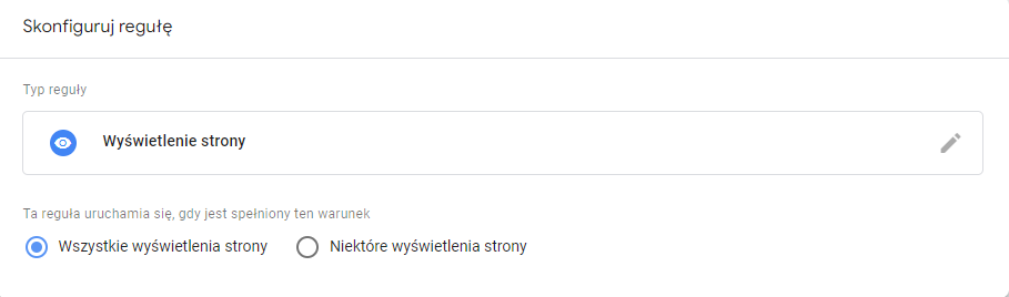 Zdj 4. Konfiguracja reguły GTM.