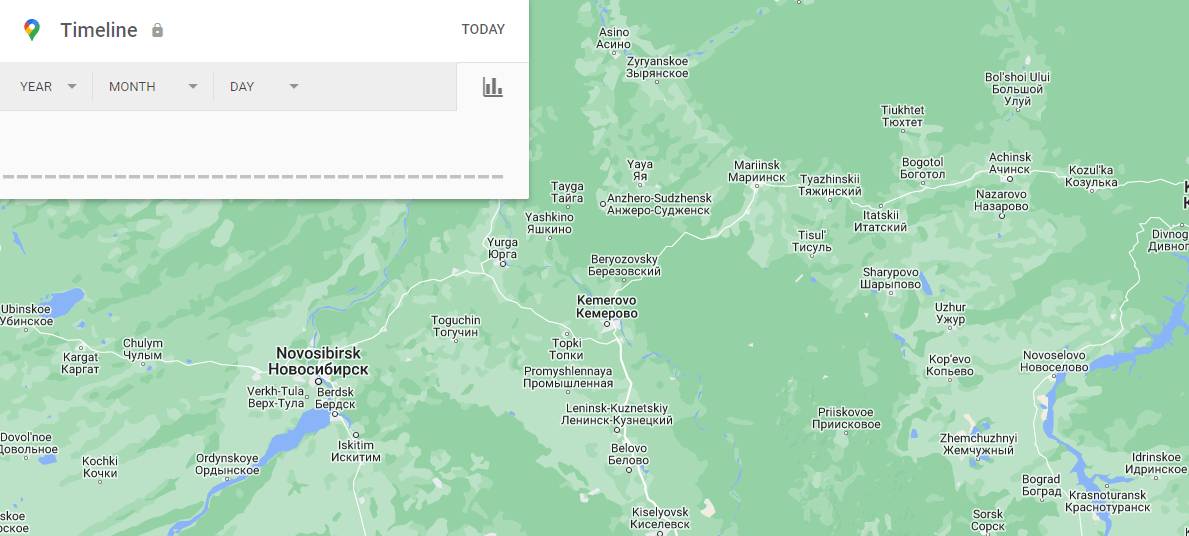 Zdj 14. Timeline Google Maps.