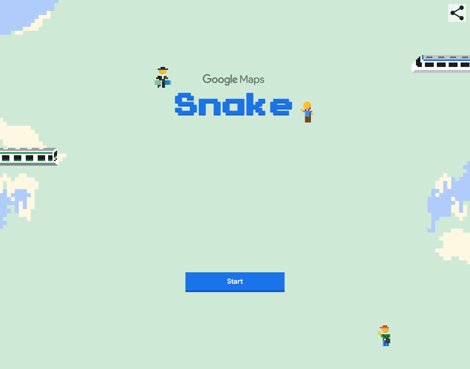 Zdj 5. Gra w Snake Google Maps.