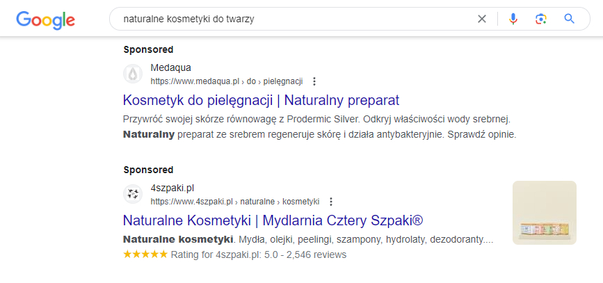 Zdj 17. Reklamy tekstowe Google Ads.