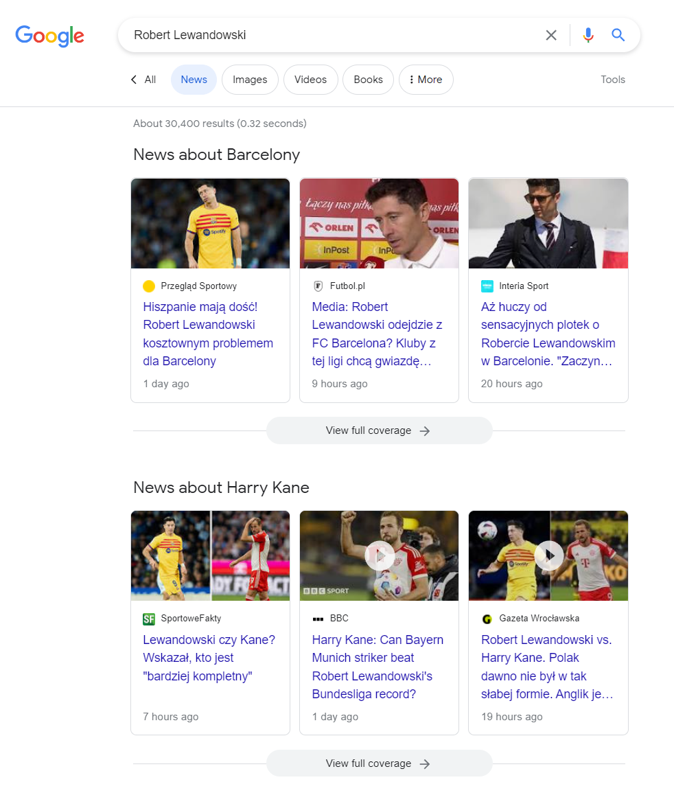 Zdj 5. Newsy w SERP-ach.