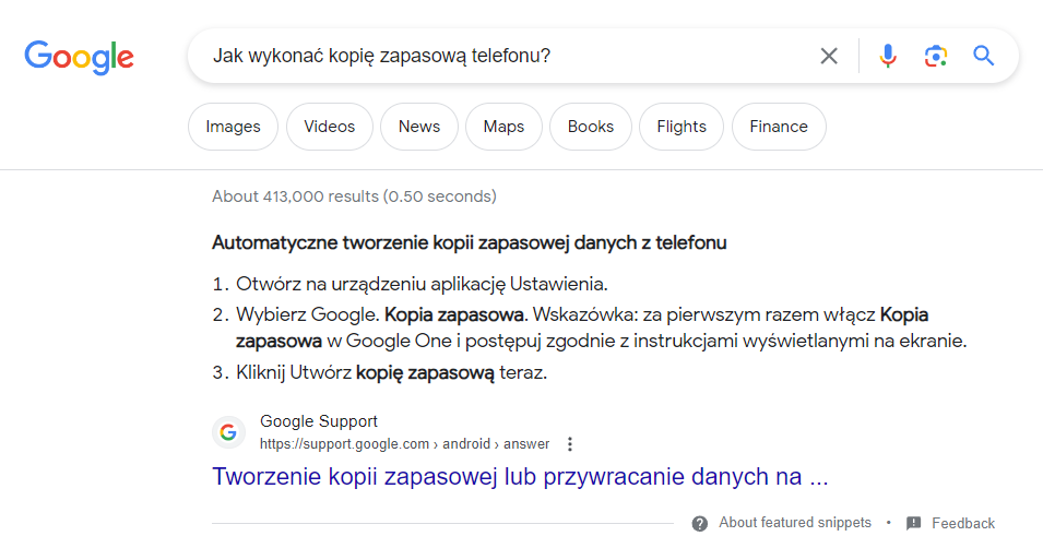 Zdj 9. Poradnikowe rich snippets.