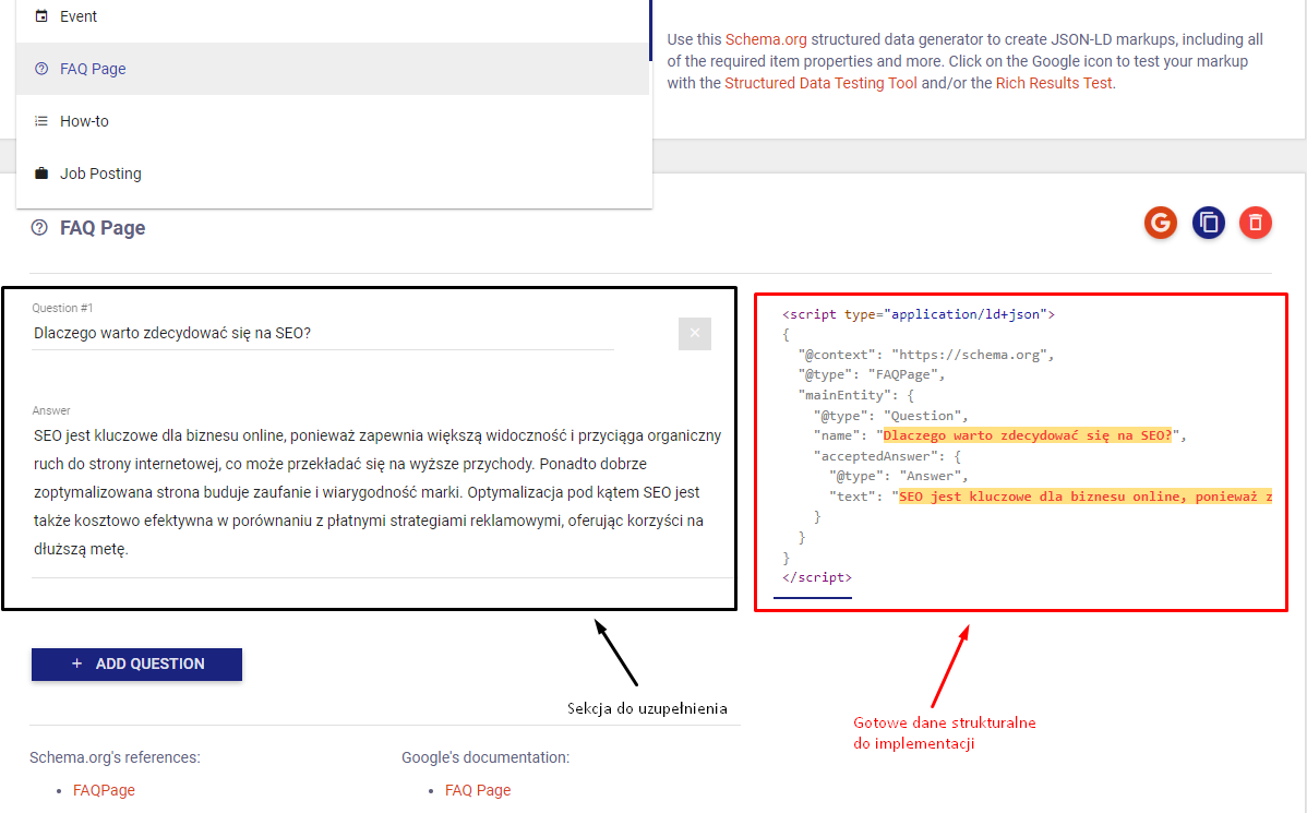 Zdj 5. Schema Markup Generator od Technical SEO.