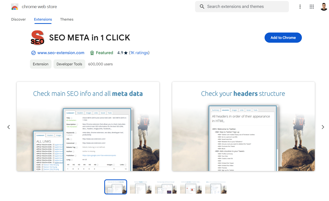 SEO Meta click