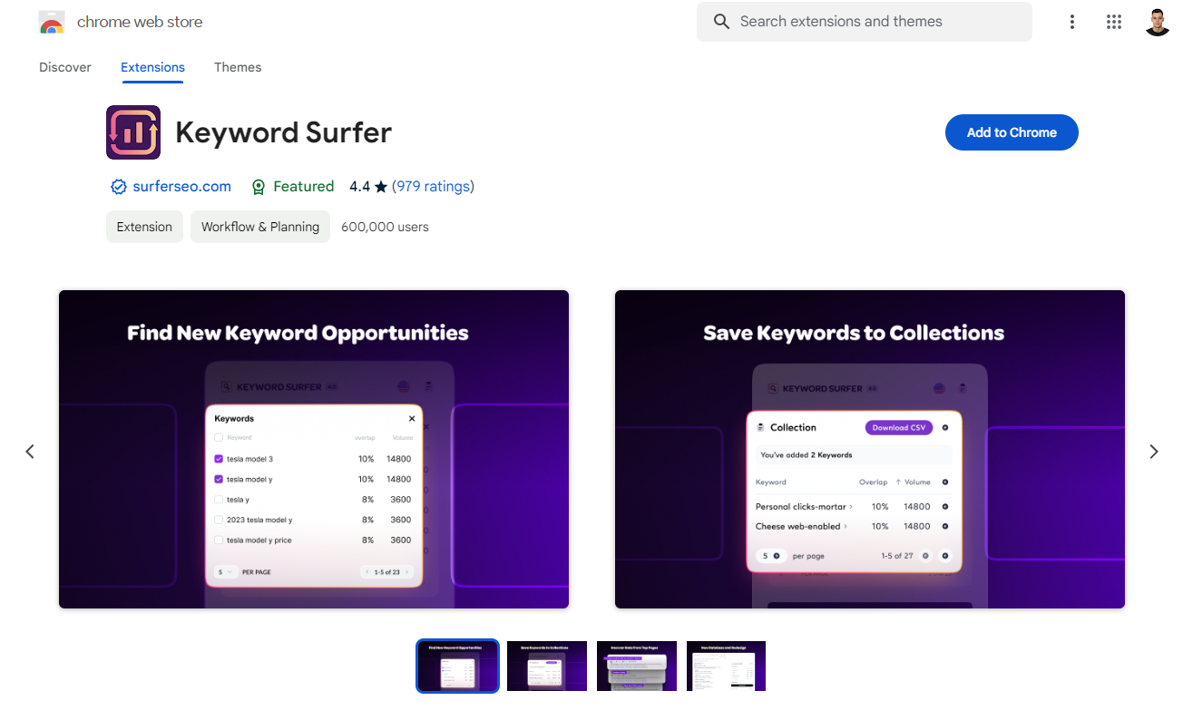 Keyword Surfer