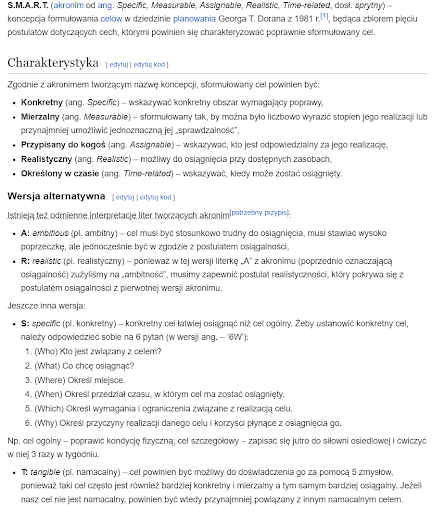 Charakterystyka metody SMART